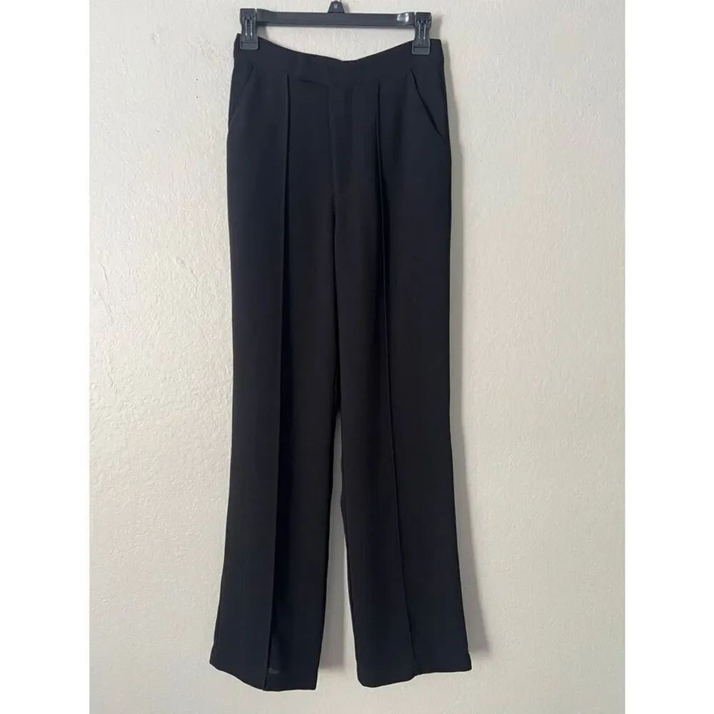 Like New! GREYLIN Black Pleated Straight Leg Lined Trousers in Size XS